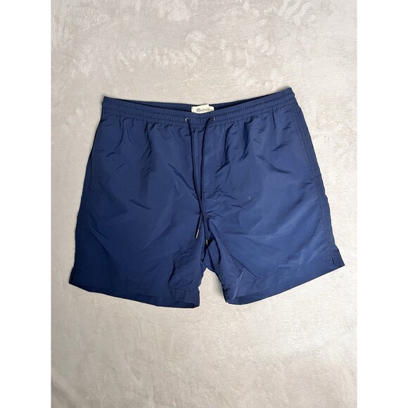 Madewell NWOT Men's Everywear Shorts Blue Navy XL AM136 Elastic Waist Pull-On - Picture 1 of 11